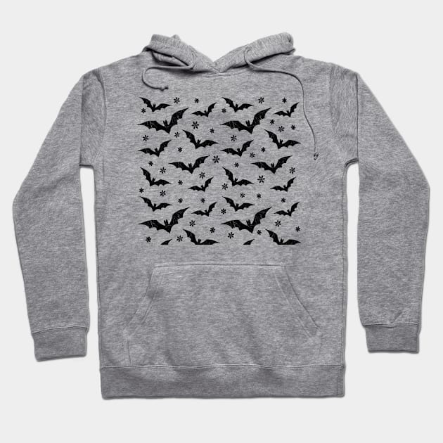 Creepy Bats Christmas Pattern Hoodie by LunaMay